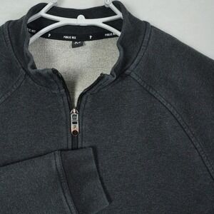 Public Rec Mens Black Quarter Zip Pullover Sweatshirt‎ Size Medium Pima Cotton